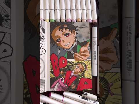 Coloring My Manga 😍- Demon Slayer #manga #demonslayer #coloring #shorts #satisfying