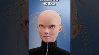 Naruto Uzumaki With Hair #naruto #blender #hair #asmr