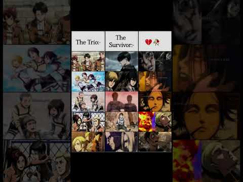 The trio and the survivors..🥹❤️‍🩹 #anime #attackontitan #manga #memes #shorts